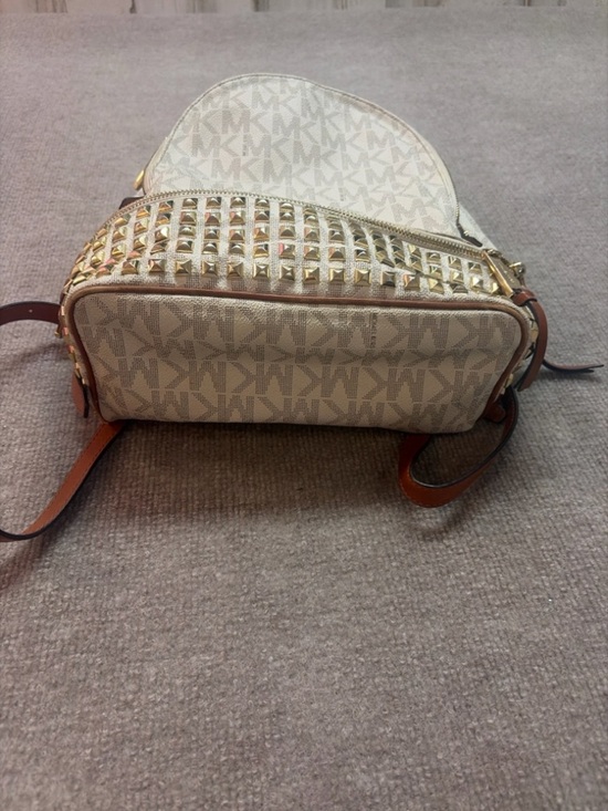 Michael Kors Studded Mini BackpackSignature Vanilla Gold Studs Small Backpack main image 5